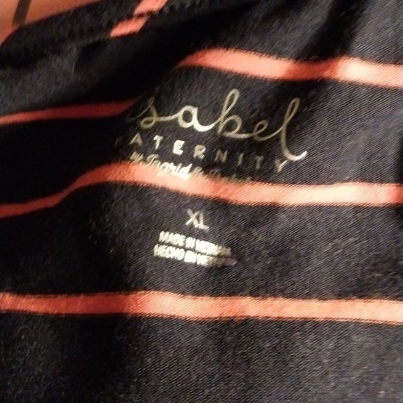 Ingrid+Isabel Women Short Sleeve T-Shirt Stripe Maternity Dress NWT Size XL - Picture 9 of 10